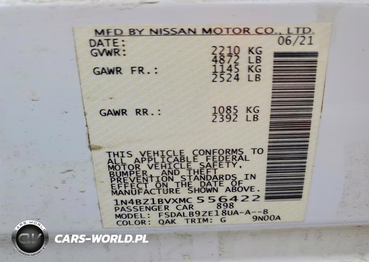 2021 Nissan Leaf S Plus VIN:1N4BZ1BVXMC556422 - 12
