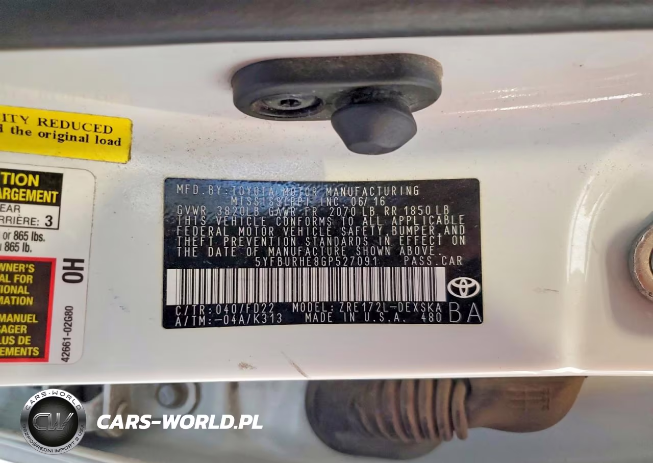 2016 Toyota Corolla S Plus VIN:5YFBURHE8GP527091 - 12