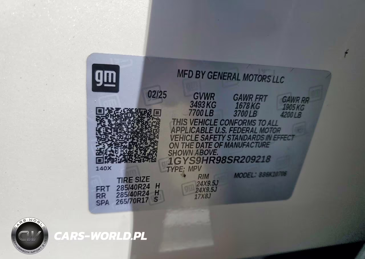 2025 Cadillac Escalade V VIN:1GYS9HR98SR209218 - 12