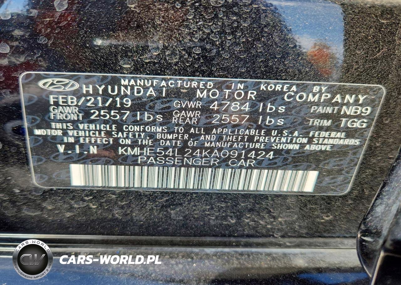 2019 Hyundai Sonata Plug-In Hybrid Limited VIN:KMHE54L24KA091424 - 12