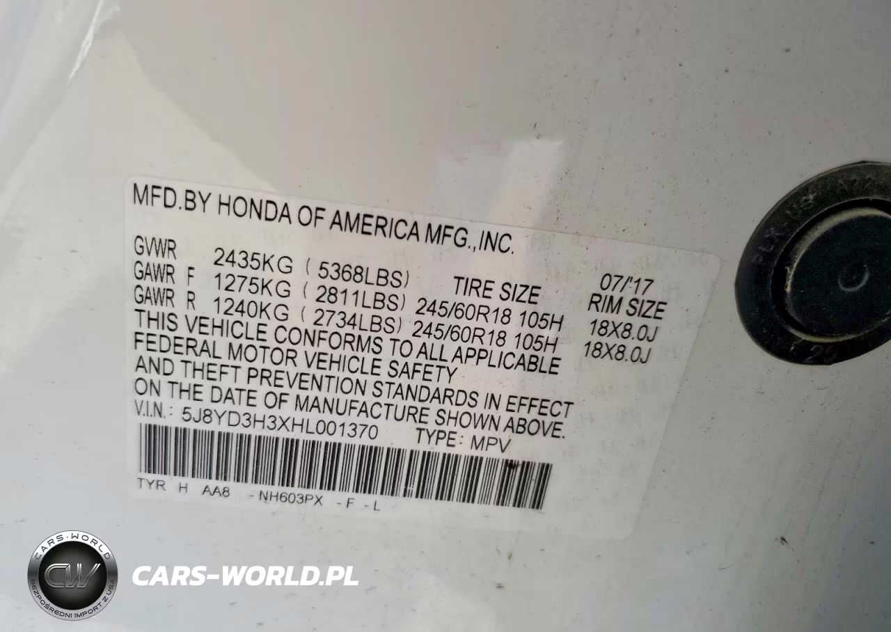 2017 Acura Mdx VIN:5J8YD3H3XHL001370 - 12