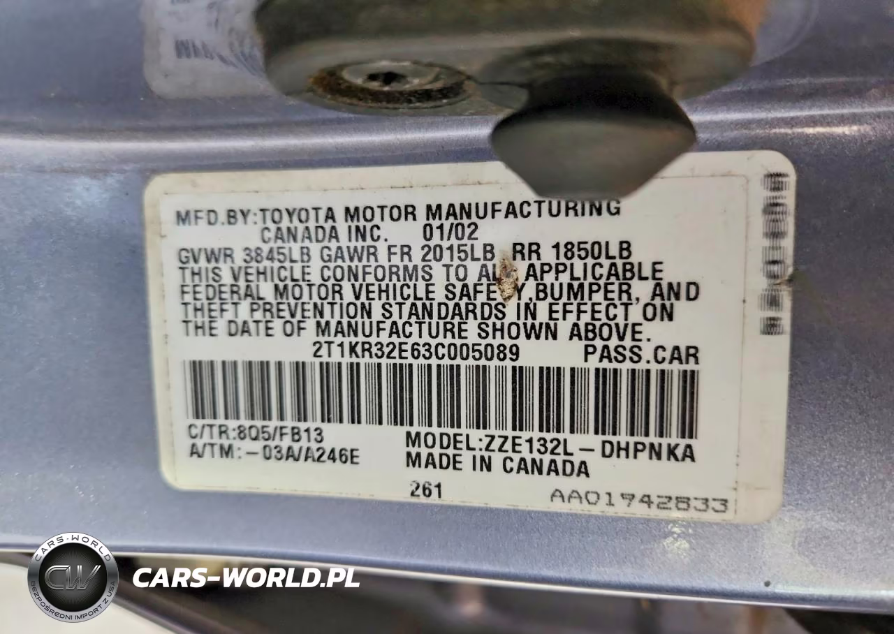2003 Toyota Corolla Matrix Xr VIN:2T1KR32E63C005089 - 13