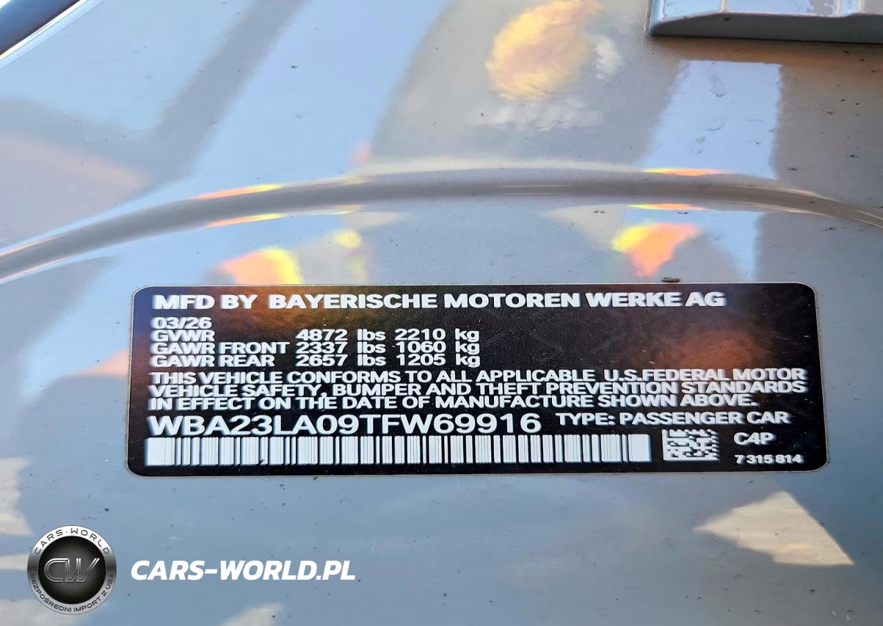 2026 BMW 330Xi VIN:WBA23LA09TFW69916 - 12
