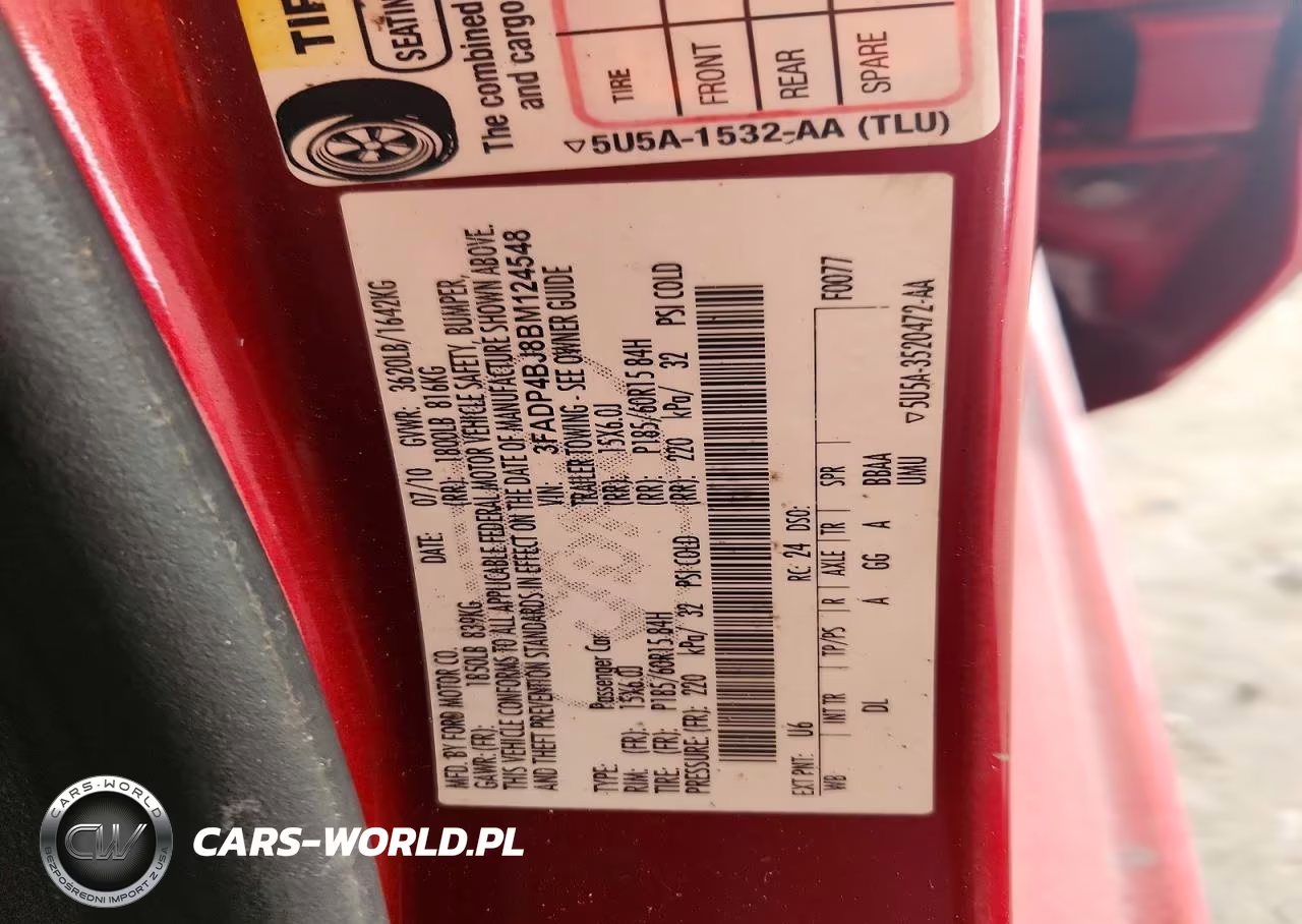 2011 Ford Fiesta Se VIN:3FADP4BJ8BM124548 - 12
