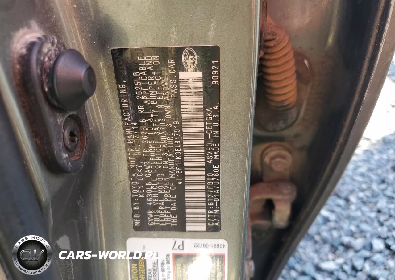 2014 Toyota Camry Xle VIN:4T1BF1FK3EU847919 - 12