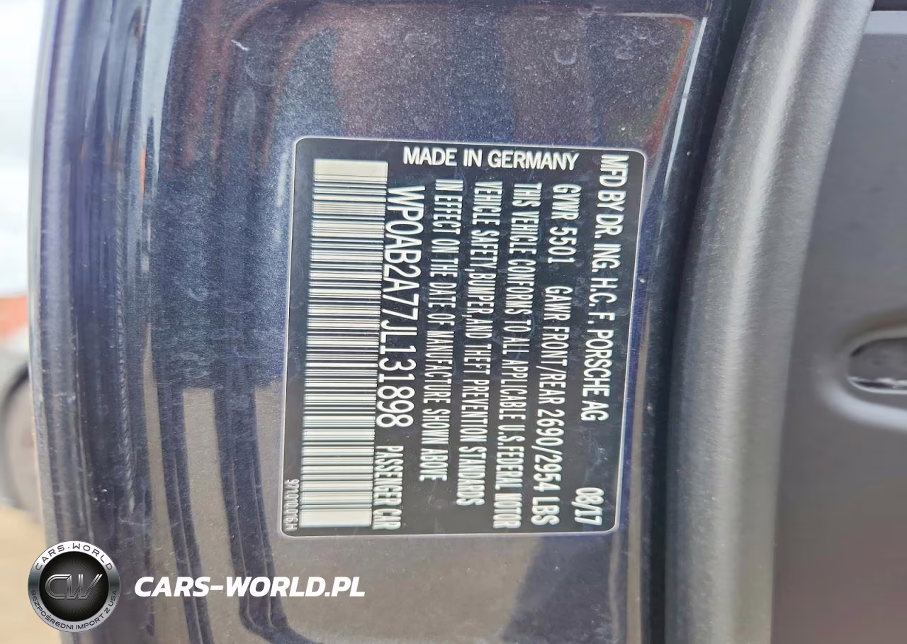 2018 Porsche Panamera 4S VIN:WP0AB2A77JL131898 - 12