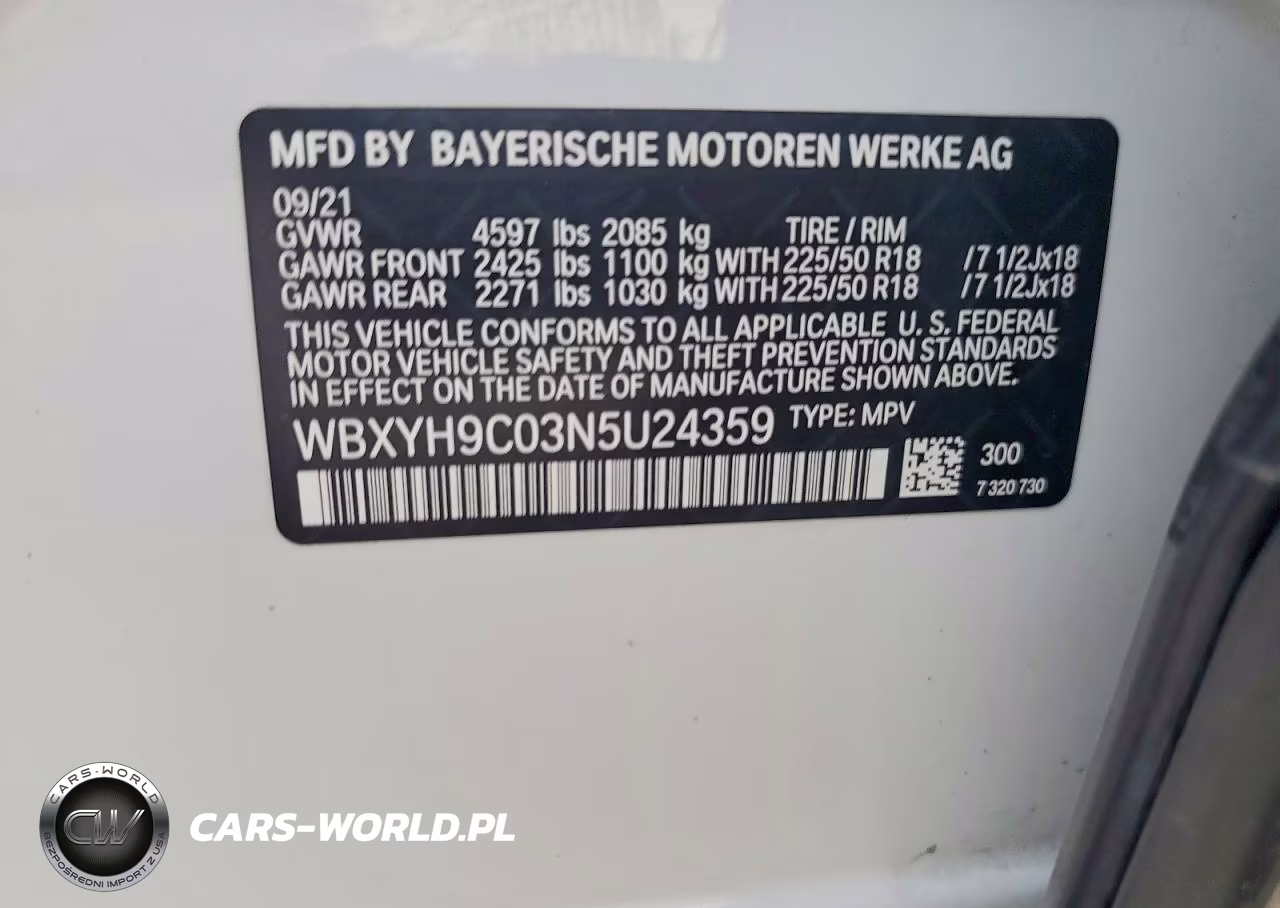2022 BMW X2 Sdrive28I VIN:WBXYH9C03N5U24359 - 13