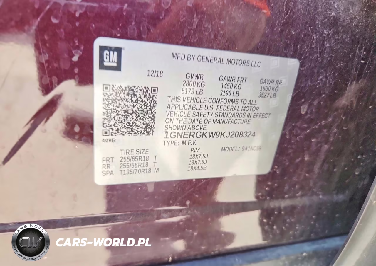 2019 Chevrolet Traverse Lt VIN:1GNERGKW9KJ208324 - 12