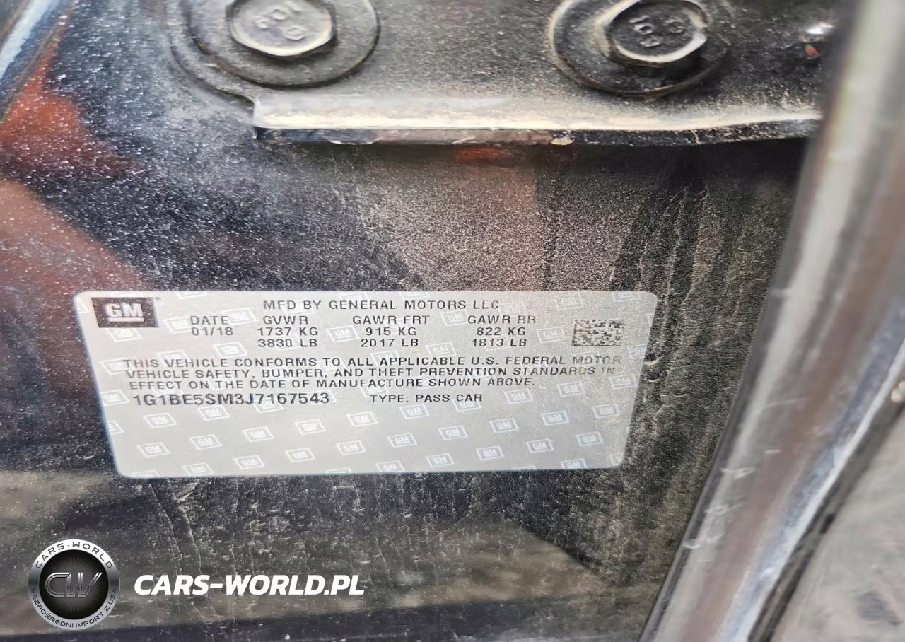 2018 Chevrolet Cruze Lt VIN:1G1BE5SM3J7167543 - 13