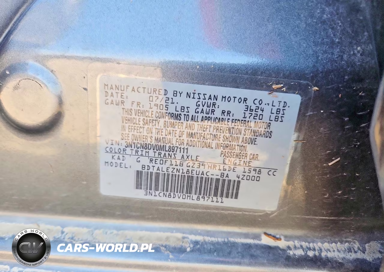 2021 Nissan Versa S VIN:3N1CN8DV0ML897111 - 13