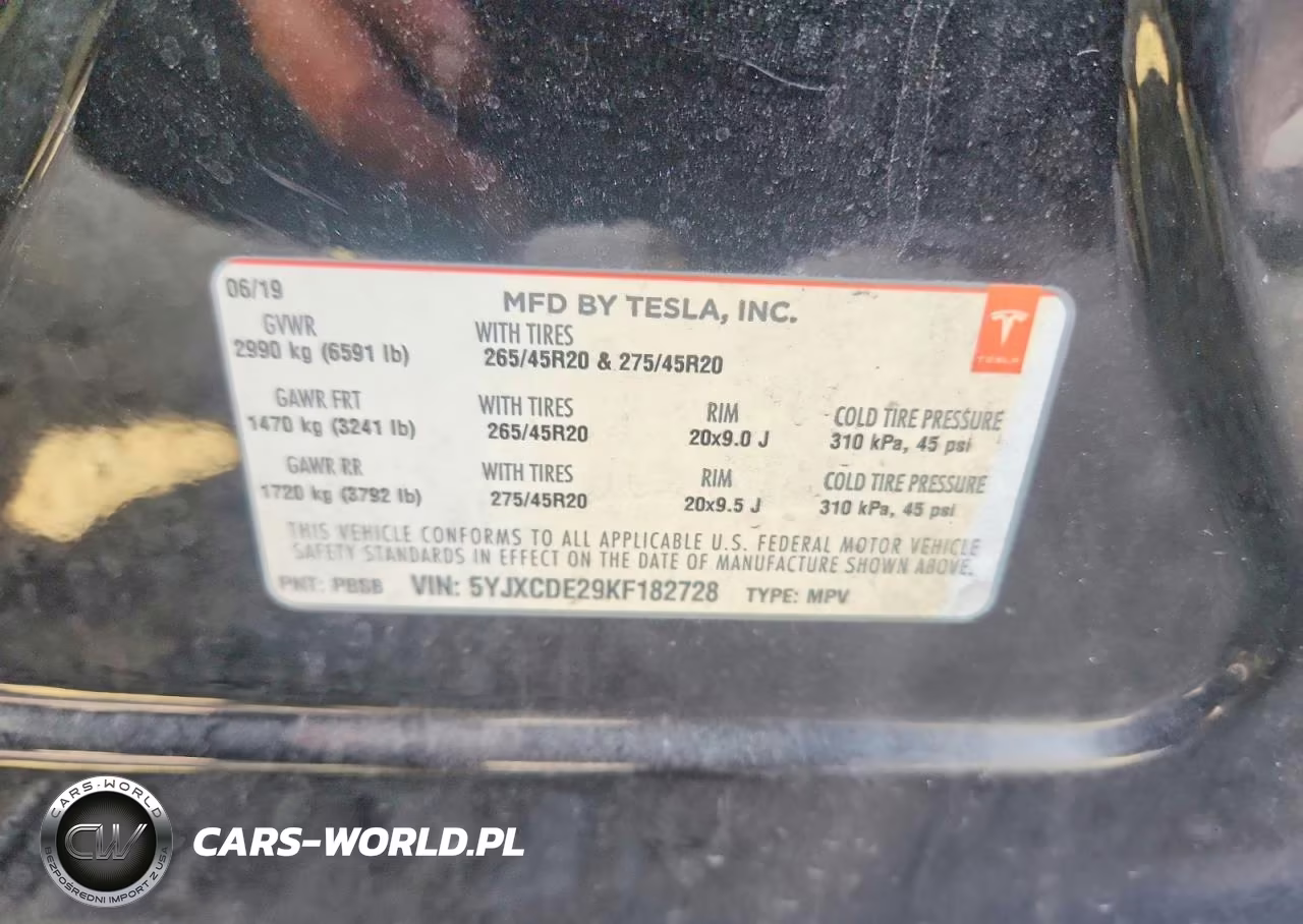 2019 Tesla Model X VIN:5YJXCDE29KF182728 - 13