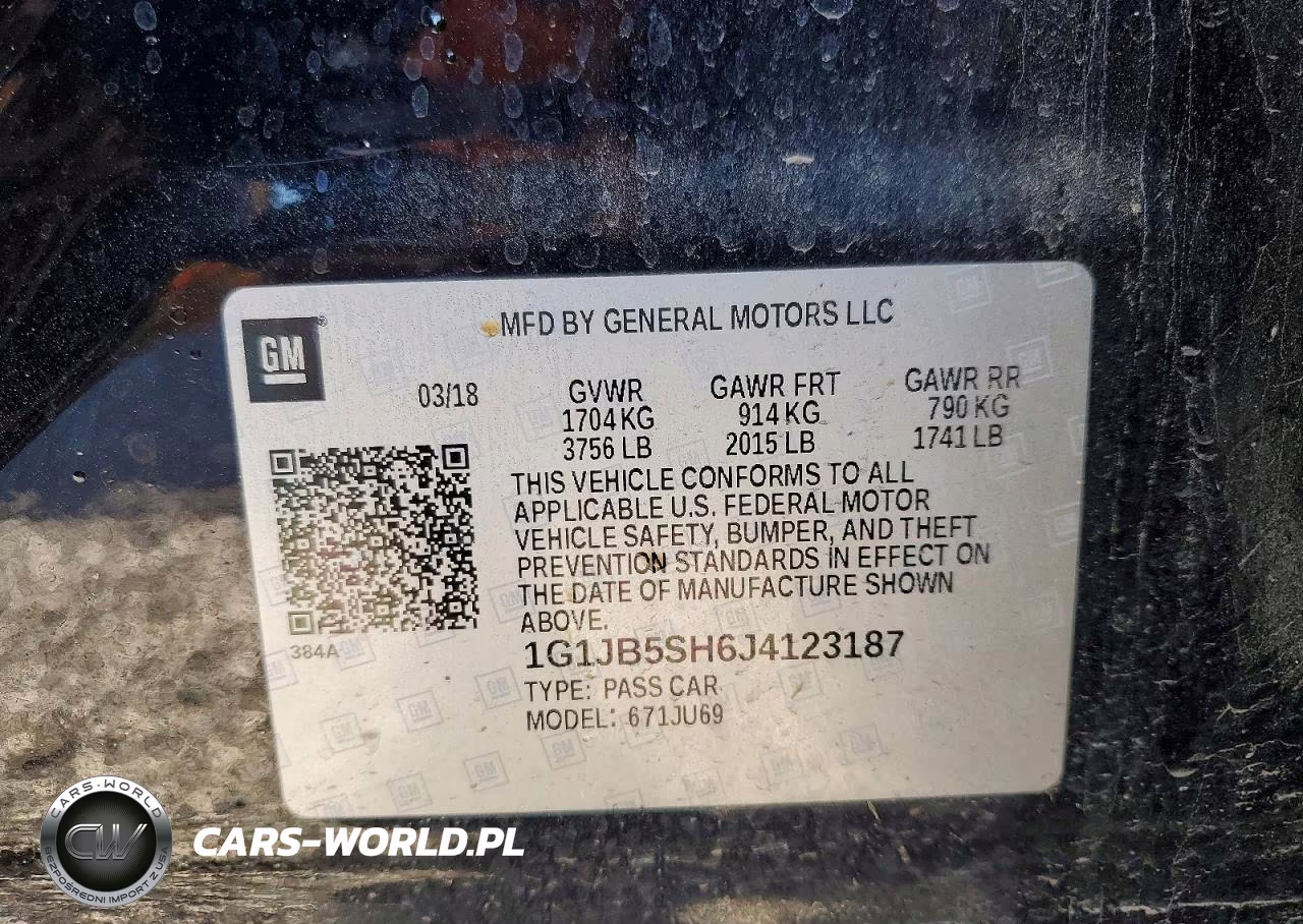 2018 Chevrolet Sonic Ls VIN:1G1JB5SH6J4123187 - 12