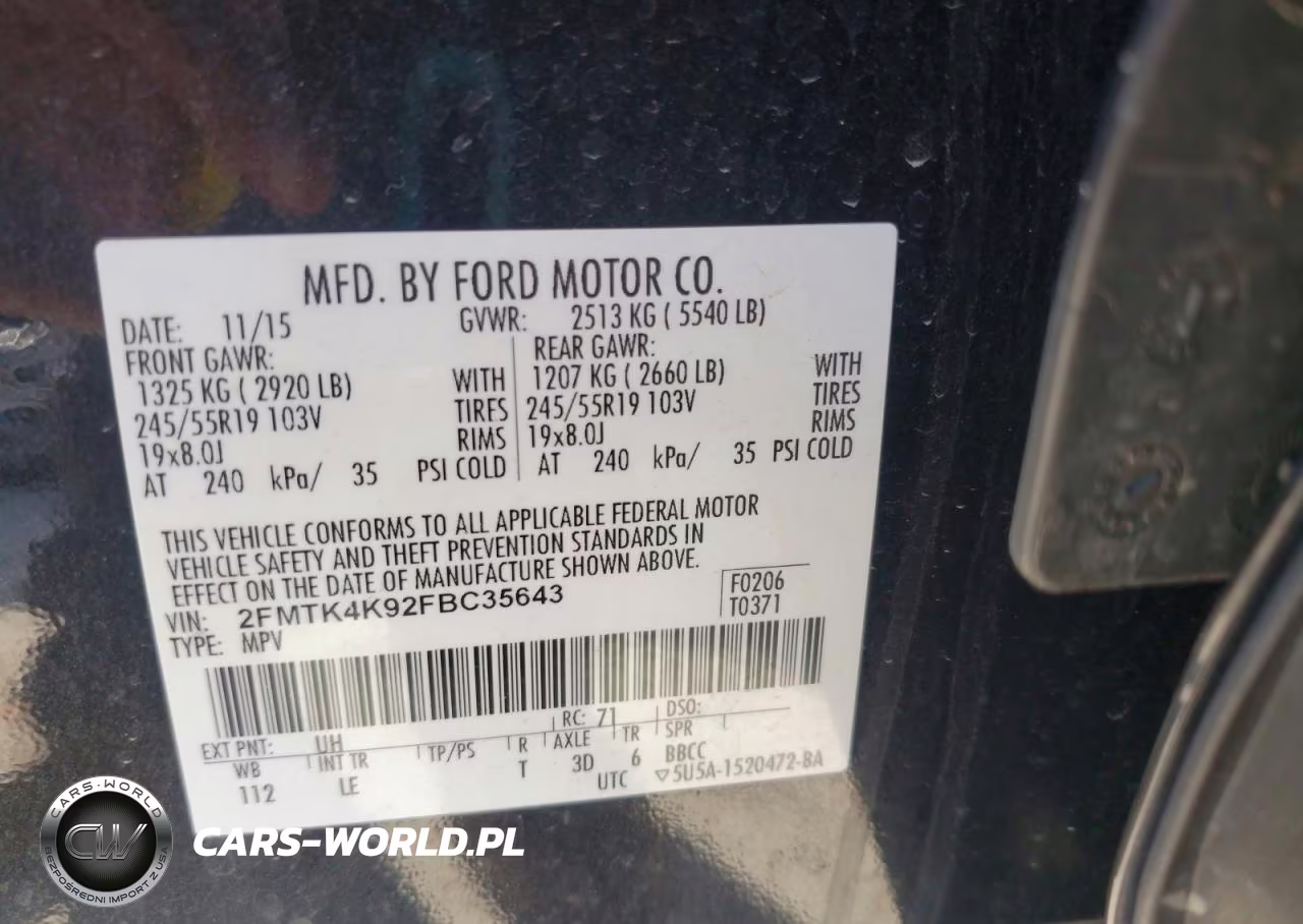 2015 Ford Edge Titanium VIN:2FMTK4K92FBC35643 - 13