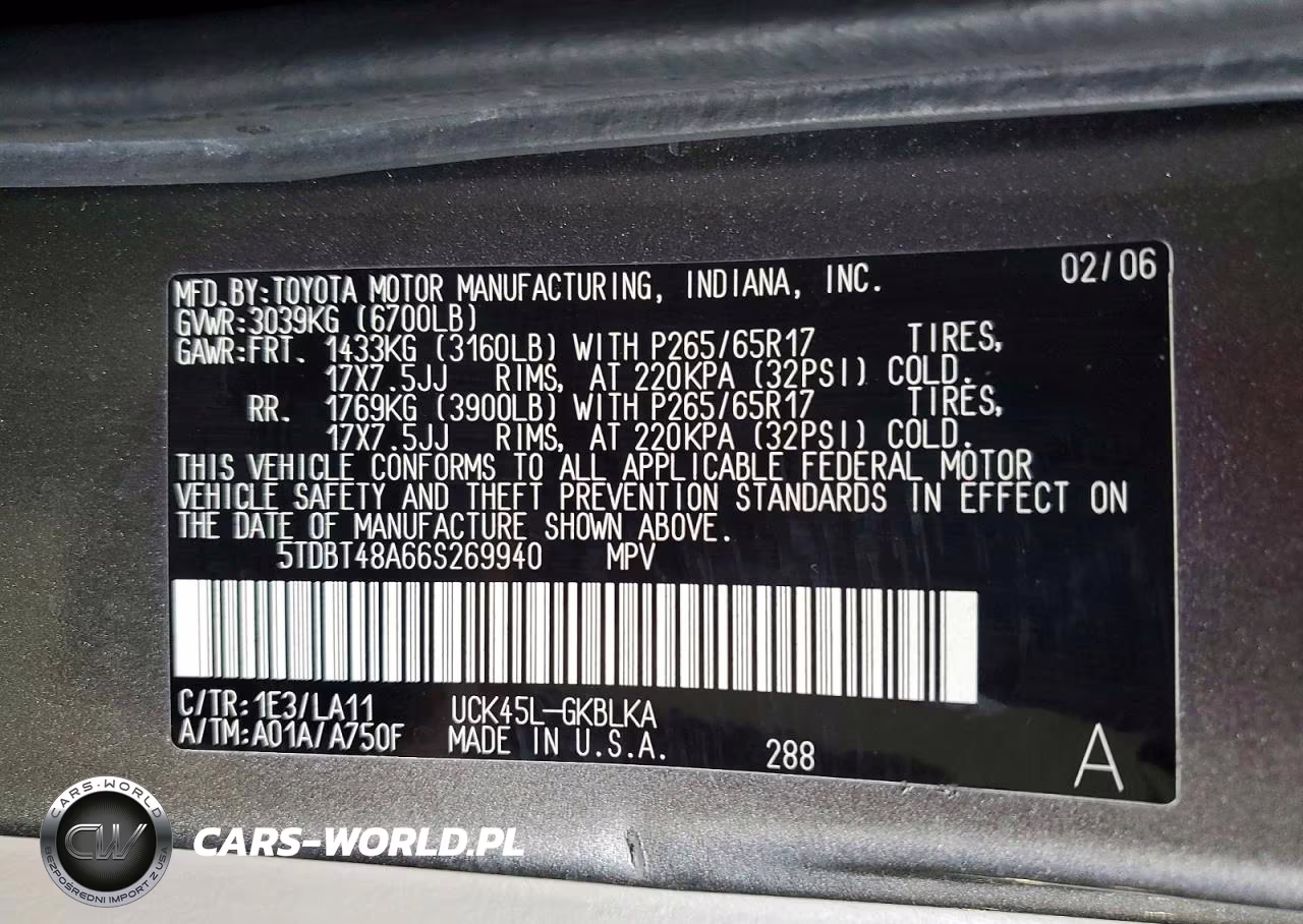 2006 Toyota Sequoia Limited VIN:5TDBT48A66S269940 - 13