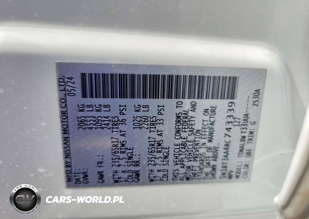 2024 Nissan Rogue S VIN:5N1BT3AA4RC743339 - 13