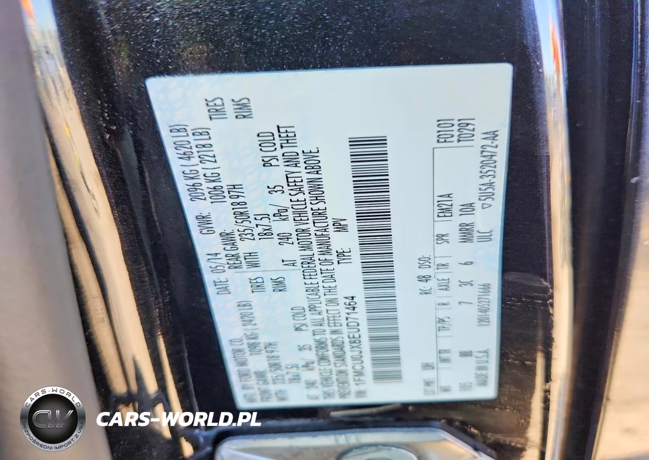 2014 Ford Escape Titanium VIN:1FMCU0JX8EUD71464 - 12