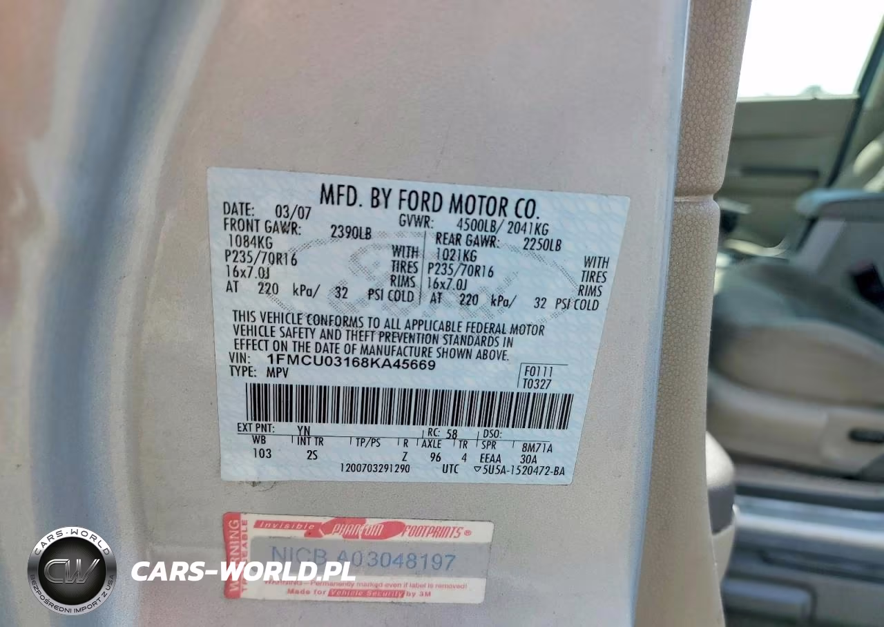 2008 Ford Escape Xlt VIN:1FMCU03168KA45669 - 14