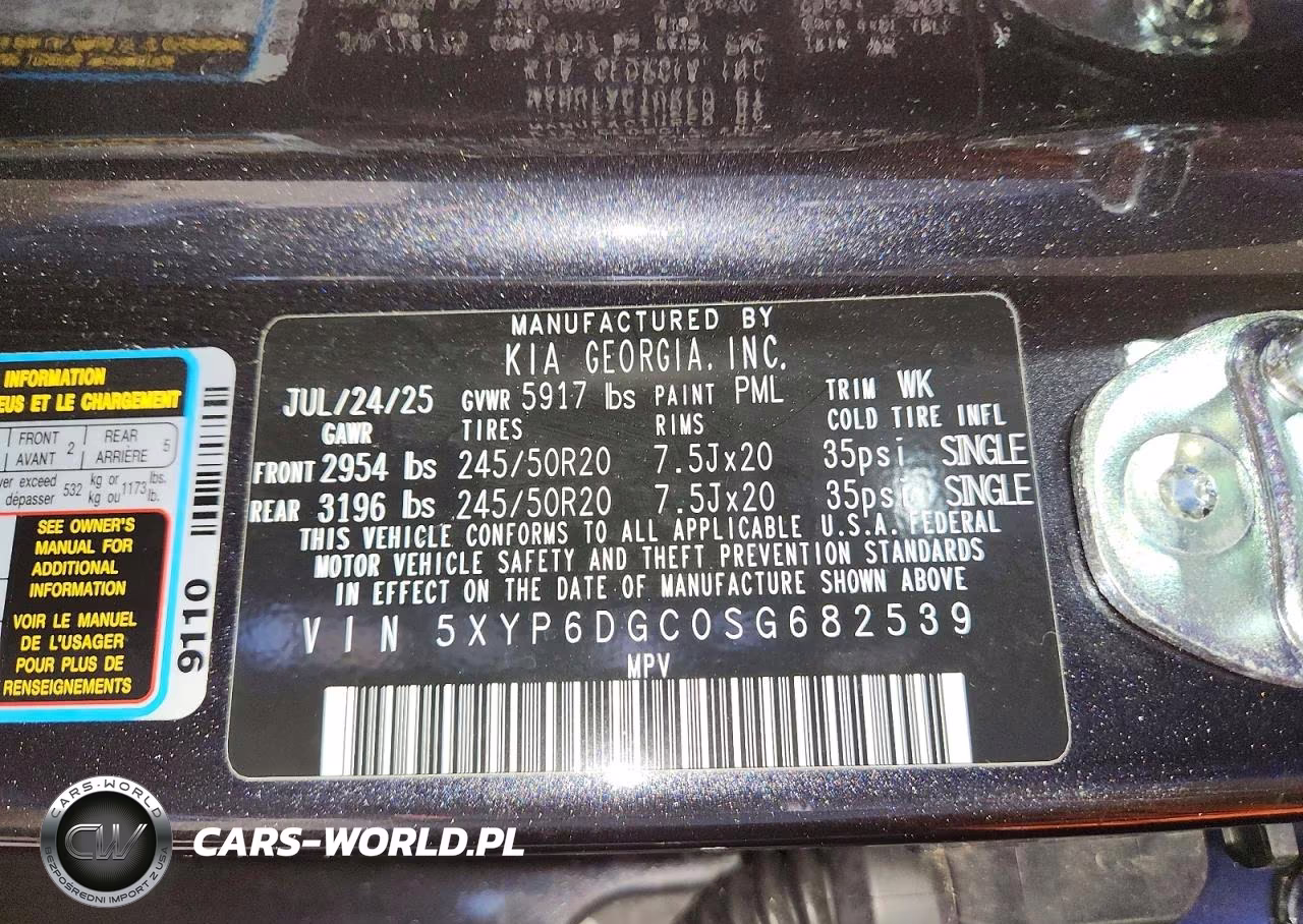 2025 Kia Telluride S VIN:5XYP6DGC0SG682539 - 14