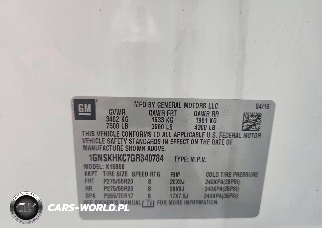 2016 Chevrolet Suburban K1500 Lt VIN:1GNSKHKC7GR340784 - 13