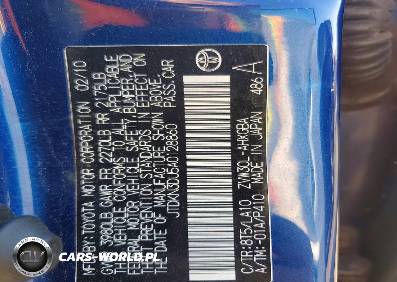 2010 Toyota Prius Iv VIN:JTDKN3DU5A0128860 - 12