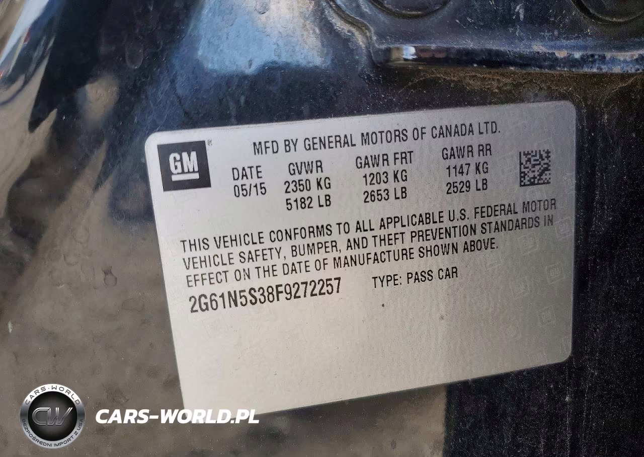 2015 Cadillac Xts Luxury Collection VIN:2G61N5S38F9272257 - 12