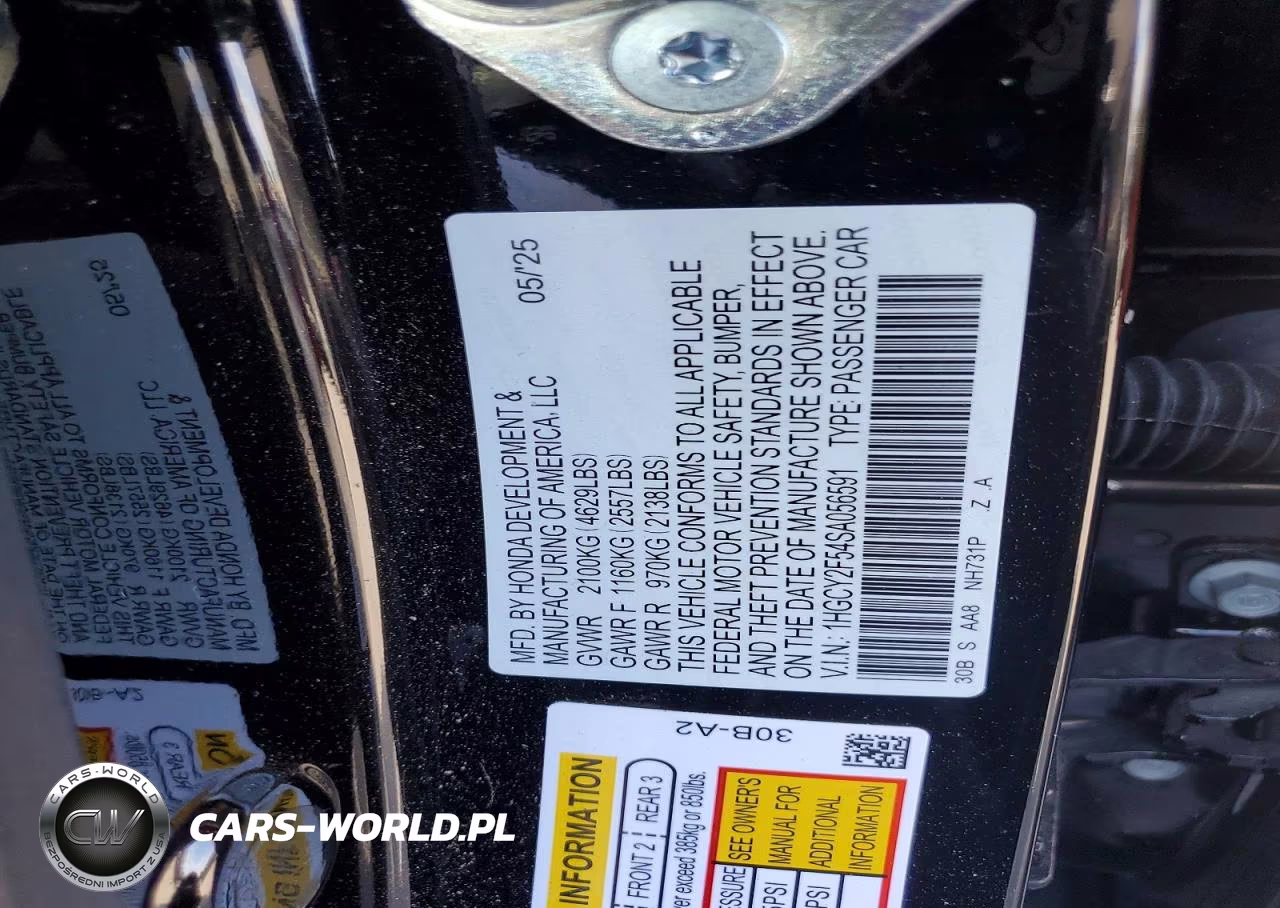 2025 Honda Accord Hybrid Sport VIN:1HGCY2F54SA056591 - 12
