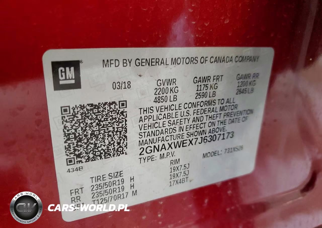 2018 Chevrolet Equinox Premier VIN:2GNAXWEX7J6307173 - 14
