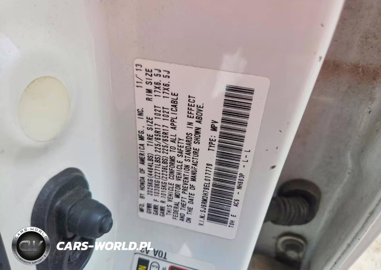 2014 Honda Cr-V Exl VIN:5J6RM3H79EL017779 - 13
