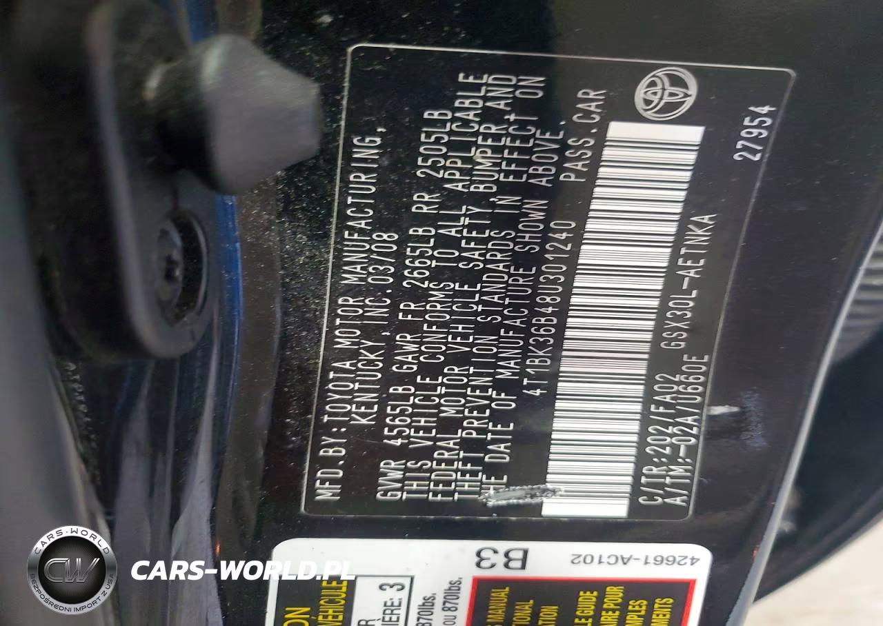2008 Toyota Avalon Xl VIN:4T1BK36B48U301240 - 12