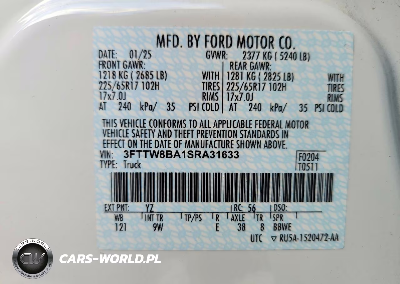 2025 Ford Maverick Xl VIN:3FTTW8BA1SRA31633 - 12