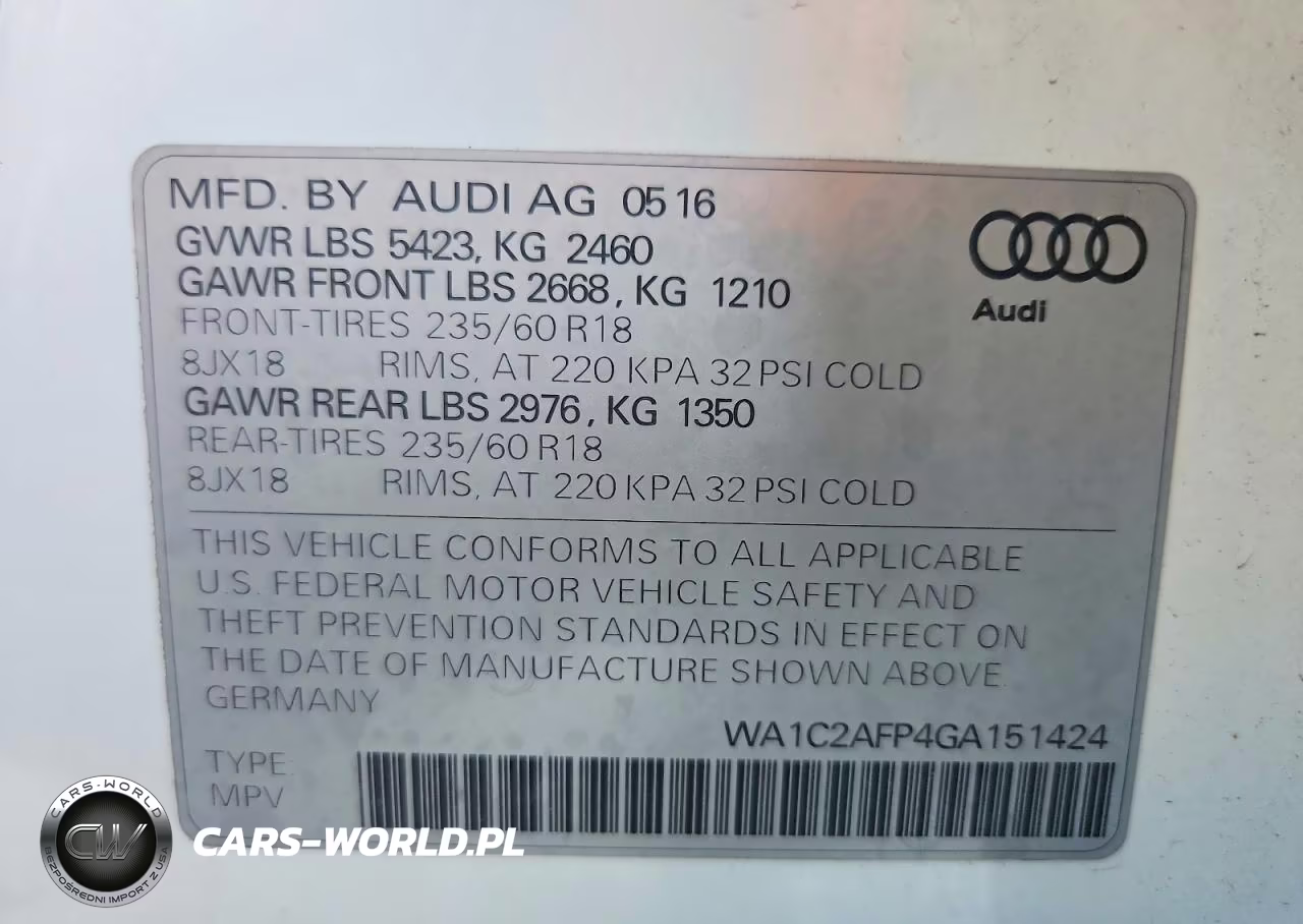 2016 Audi Q5 Premium VIN:WA1C2AFP4GA151424 - 13