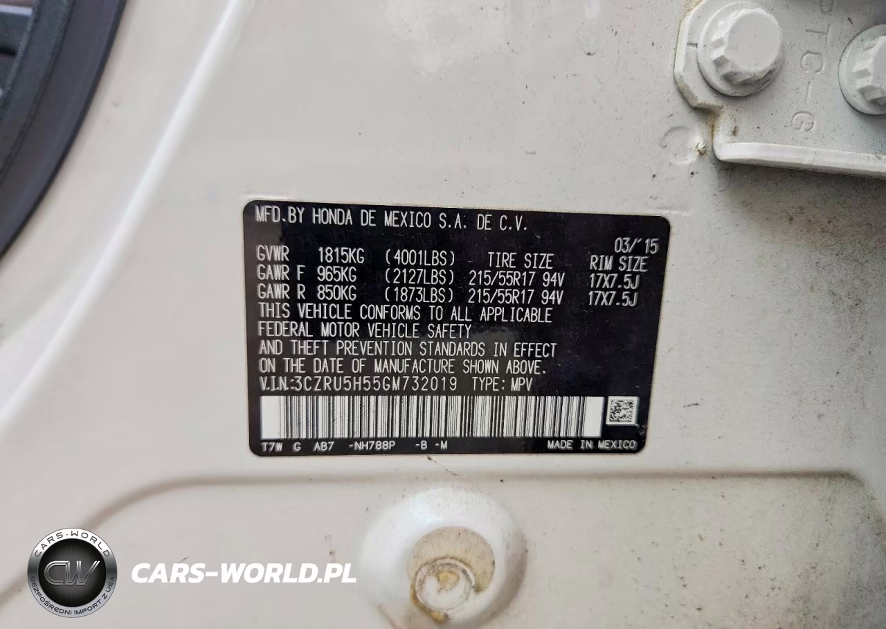 2016 Honda Hr-V Ex VIN:3CZRU5H55GM732019 - 12