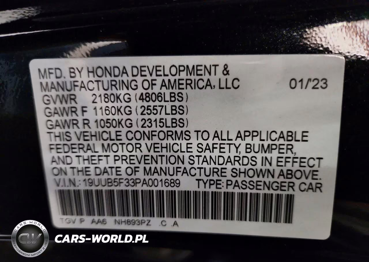 2023 Acura Tlx VIN:19UUB5F33PA001689 - 12