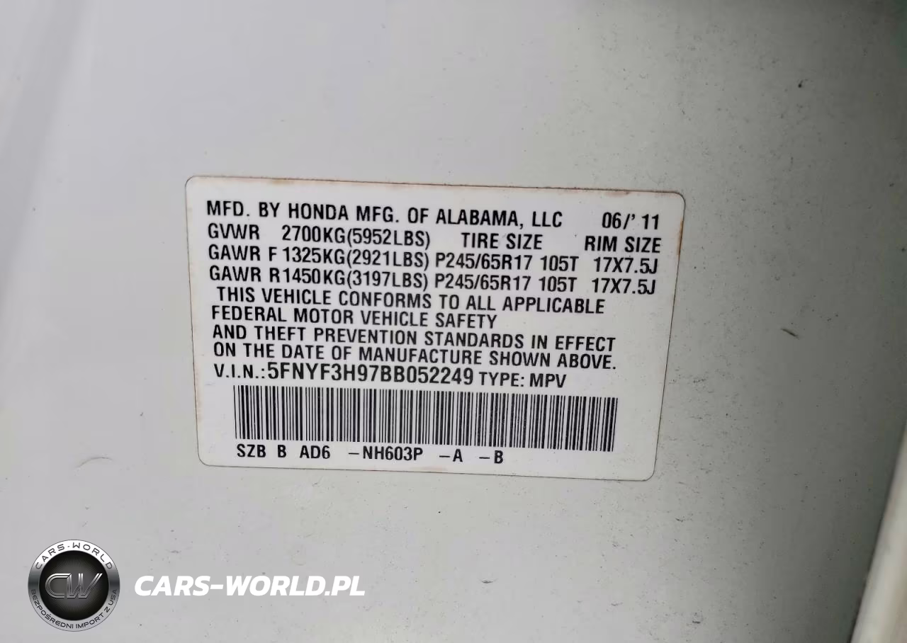 2011 Honda Pilot Touring VIN:5FNYF3H97BB052249 - 12