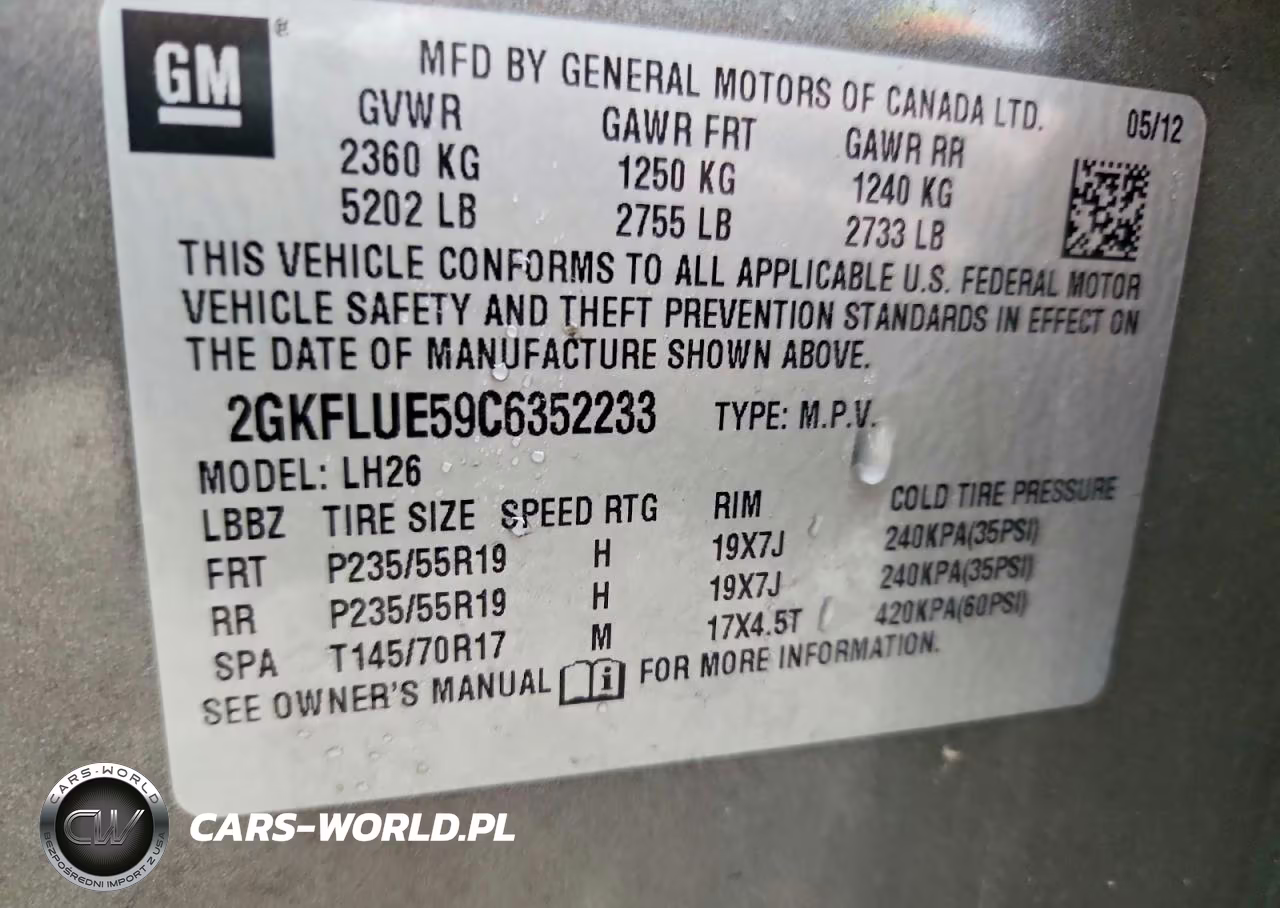 2012 GMC Terrain Slt VIN:2GKFLUE59C6352233 - 13