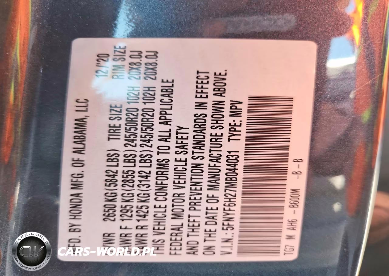 2021 Honda Pilot Se VIN:5FNYF6H27MB044031 - 13