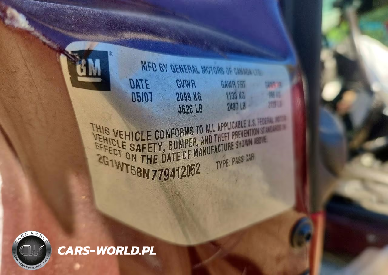 2007 Chevrolet Impala Lt VIN:2G1WT58N779412052 - 13