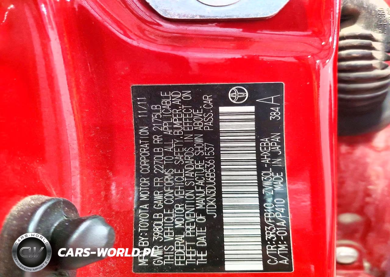 2011 Toyota Prius Two VIN:JTDKN3DU6B5361537 - 12