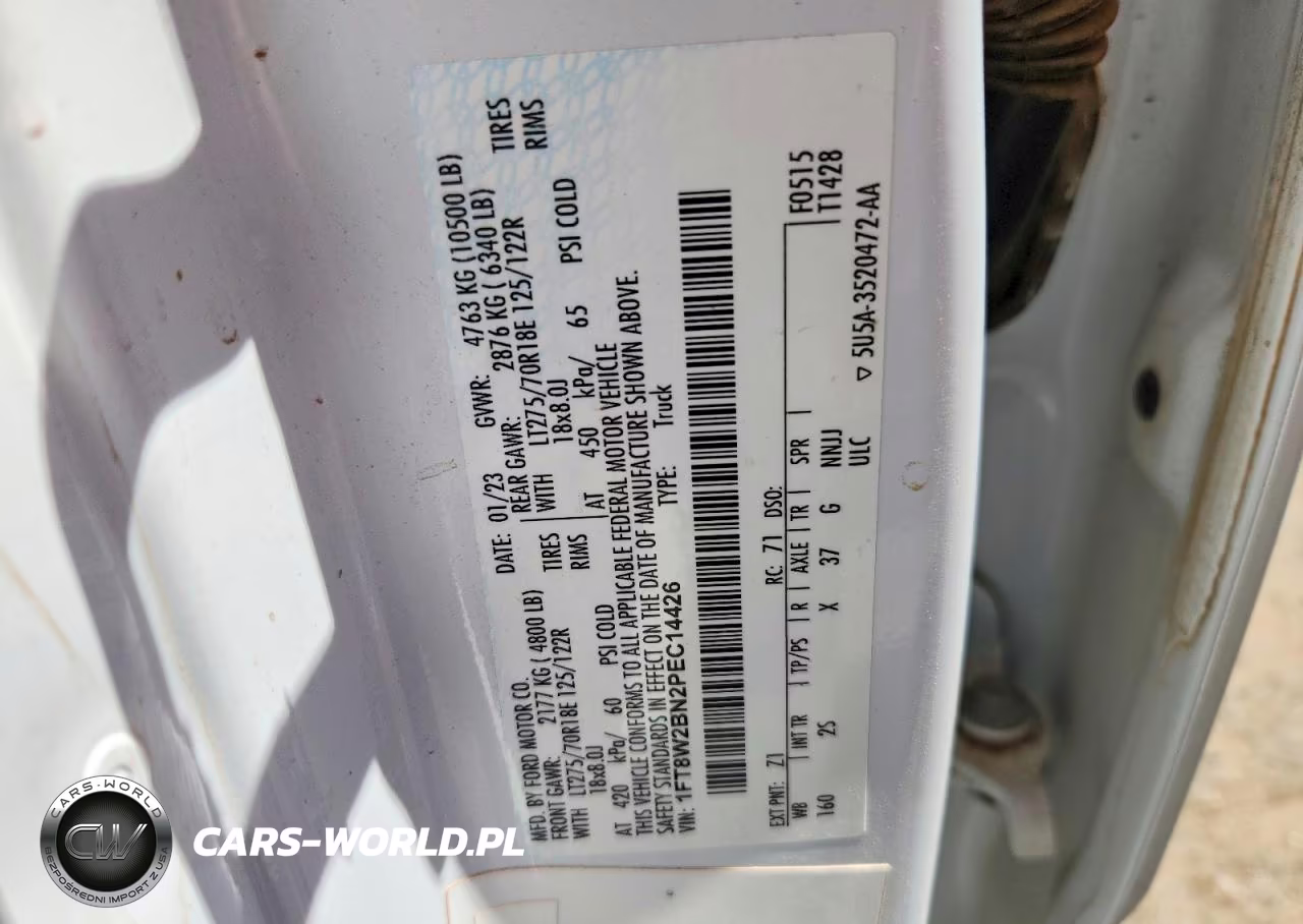 2023 Ford F250 Super Duty VIN:1FT8W2BN2PEC14426 - 12