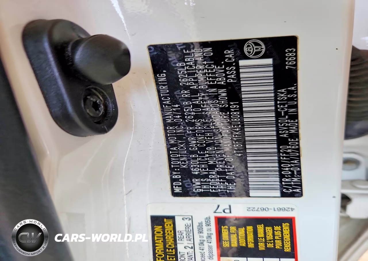 2014 Toyota Camry Se VIN:4T1BF1FK4EU808191 - 12