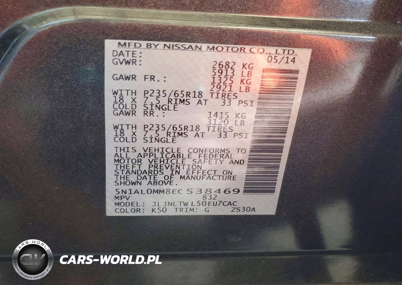 2014 Infiniti Qx60 Base VIN:5N1AL0MM8EC538469 - 13