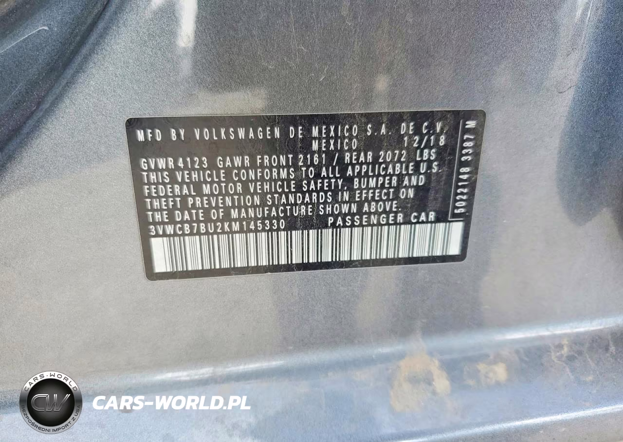 2019 Volkswagen Jetta S VIN:3VWCB7BU2KM145330 - 13