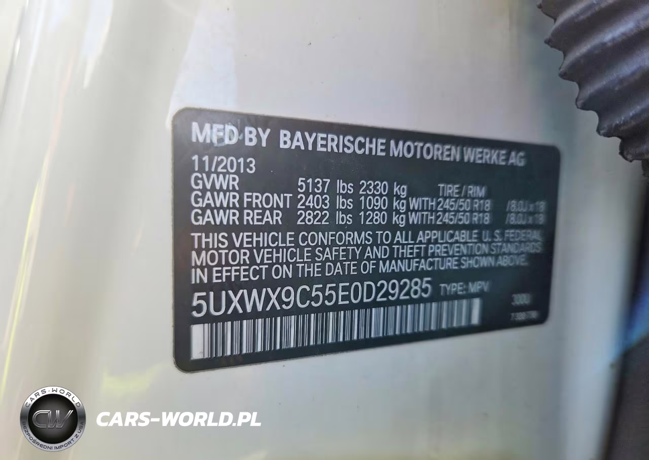2014 BMW X3 xDrive28I VIN:5UXWX9C55E0D29285 - 13