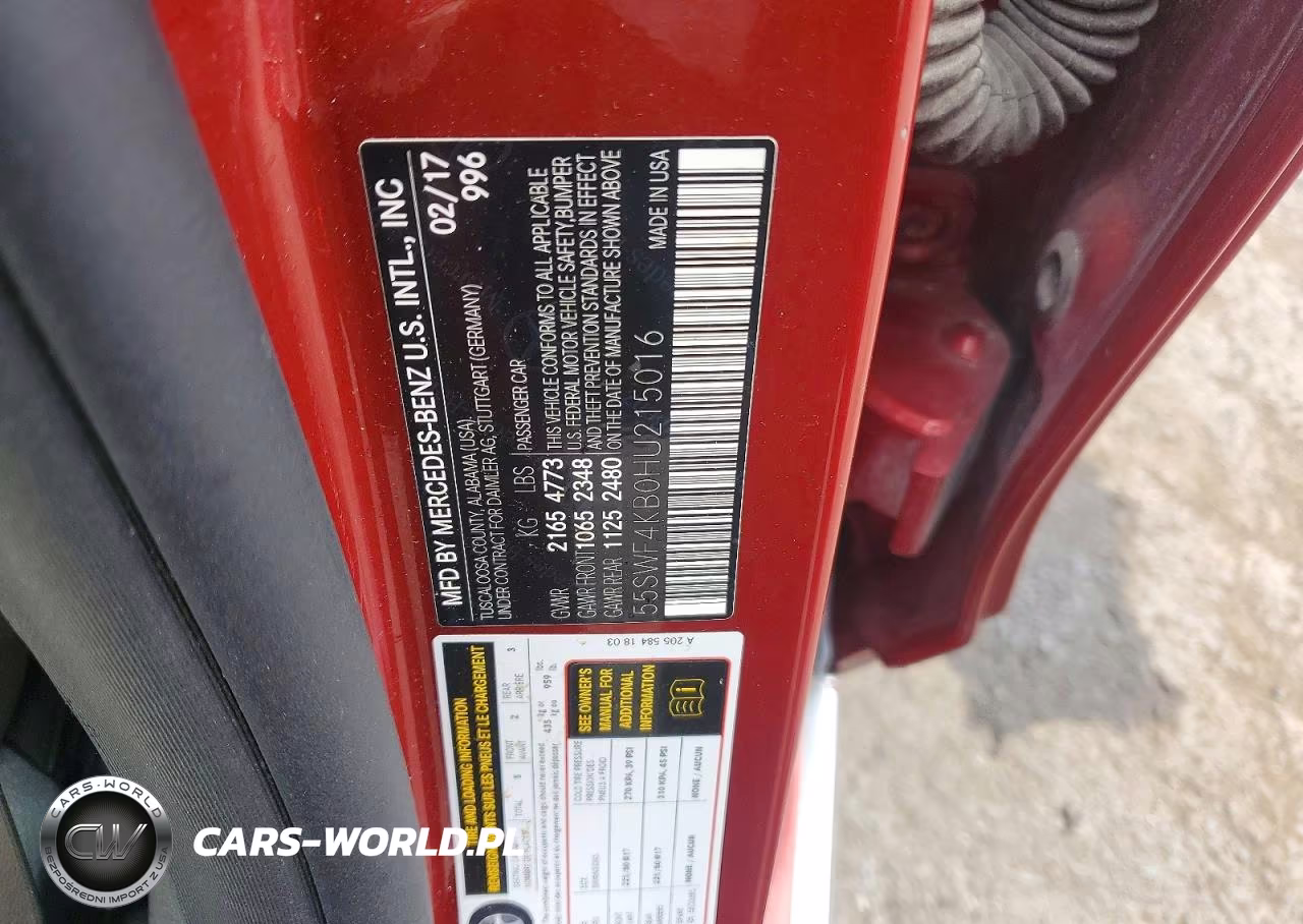 2017 Mercedes-Benz C 300 4Matic VIN:55SWF4KB0HU215016 - 12