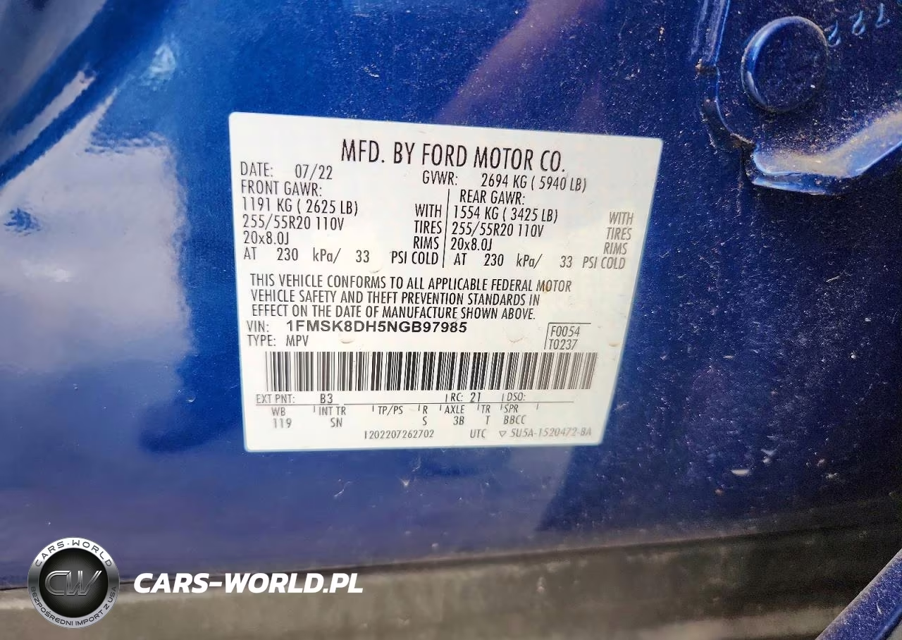 2022 Ford Explorer Xlt VIN:1FMSK8DH5NGB97985 - 14