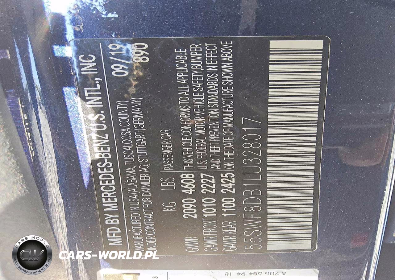 2020 Mercedes-Benz C 300 VIN:55SWF8DB1LU328017 - 13