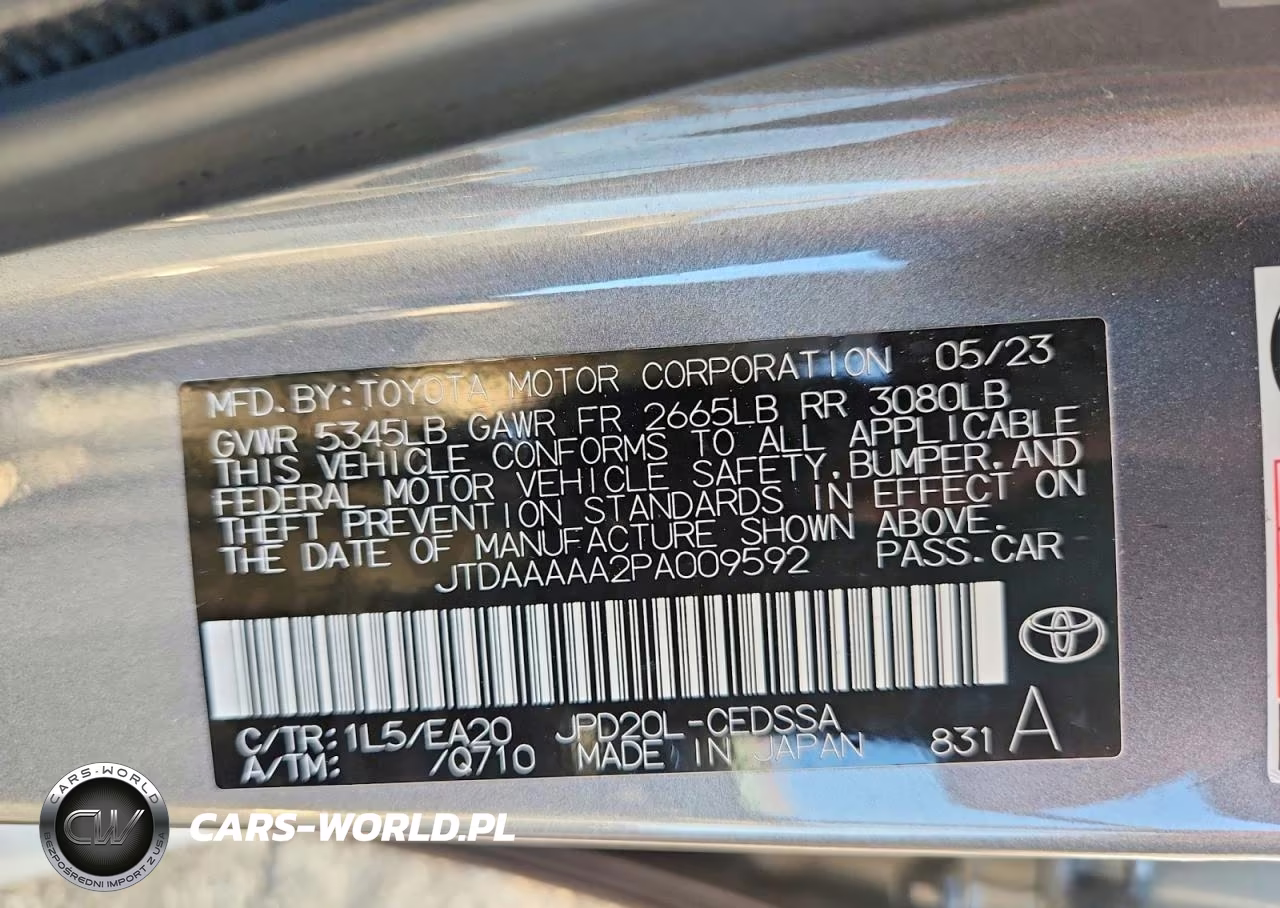 2023 Toyota Mirai Xle VIN:JTDAAAAA2PA009592 - 12
