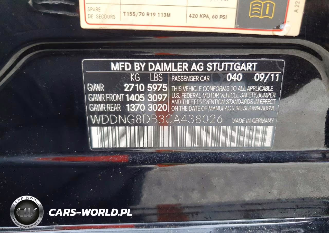 2012 Mercedes-Benz S 350 Bluetec VIN:WDDNG8DB3CA438026 - 12