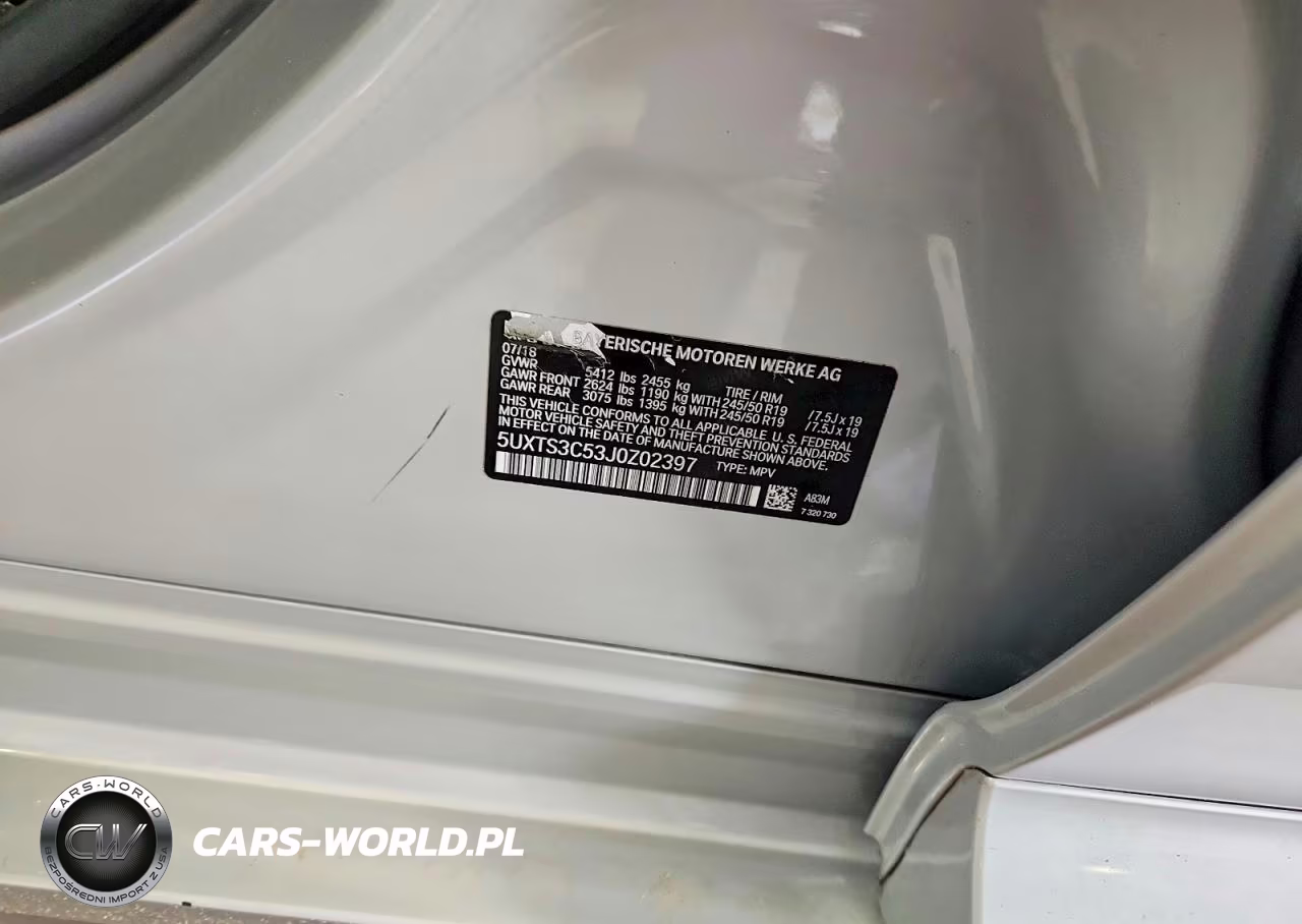 2018 BMW X3 xDrivem40I VIN:5UXTS3C53J0Z02397 - 13