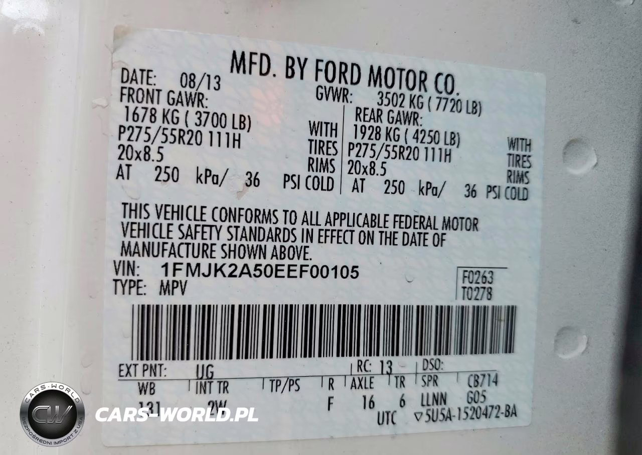 2014 Ford Expedition El Limited VIN:1FMJK2A50EEF00105 - 13